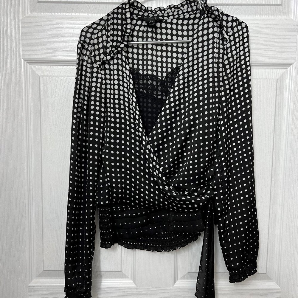Black and White Blouse
